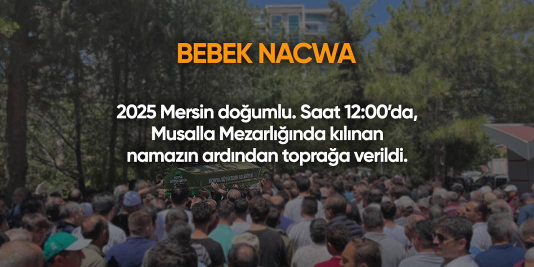 Konya'da bugün vefat edenler | 6 Şubat 2025 17